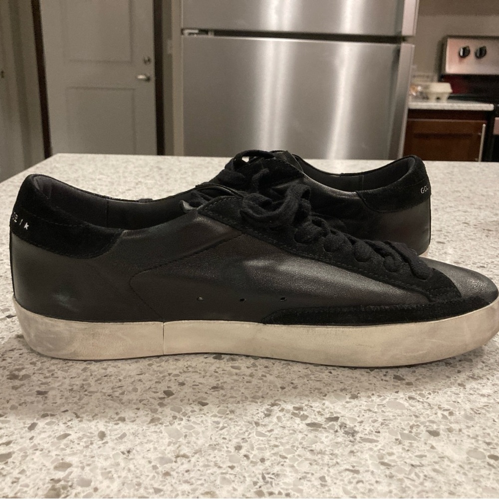 Golden Goose Black Leather Men's Sneakers - Picture 5 of 11